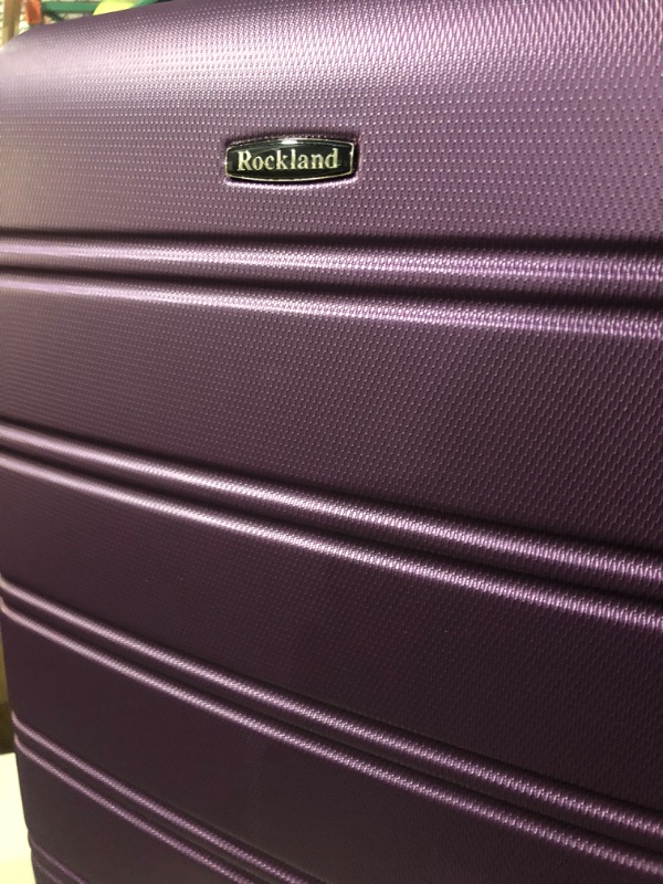 Photo 2 of !!!SEE CLERK NOTES!!!
Rockland Melbourne Hardside Expandable Spinner Wheel Luggage, Purple, 2-Piece Set (20/28) Purple
