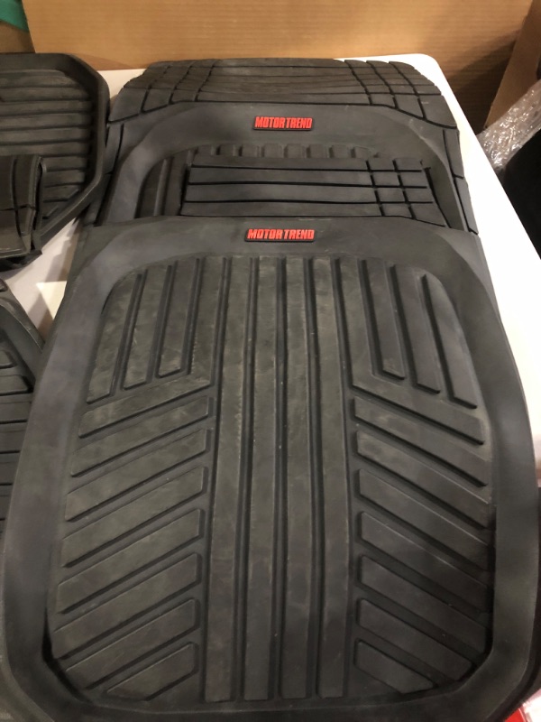 Photo 2 of !!!SEE CLERK NOTES!!!
Motor Trend OF-933-BK FlexTough Plus Black Rubber Car Floor Mats - 