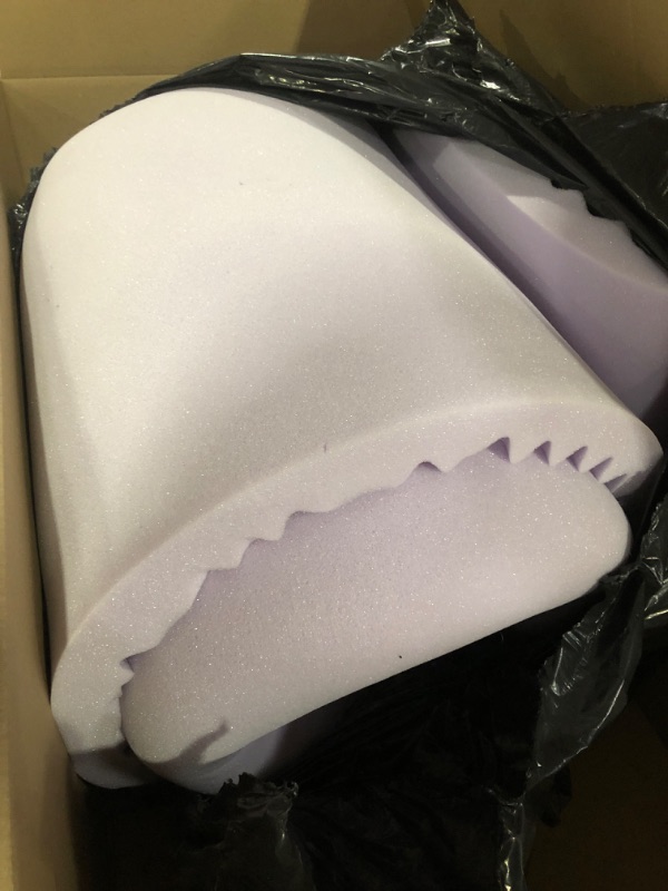Photo 2 of 2 in. Queen Memory Foam Mattress Topper - Purple