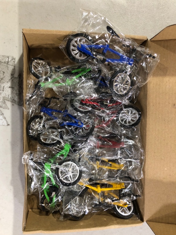 Photo 2 of 12 Pieces Finger Bikes Mini Extreme Sports Finger Bike Miniature Metal for Creative Game Favors Gifts