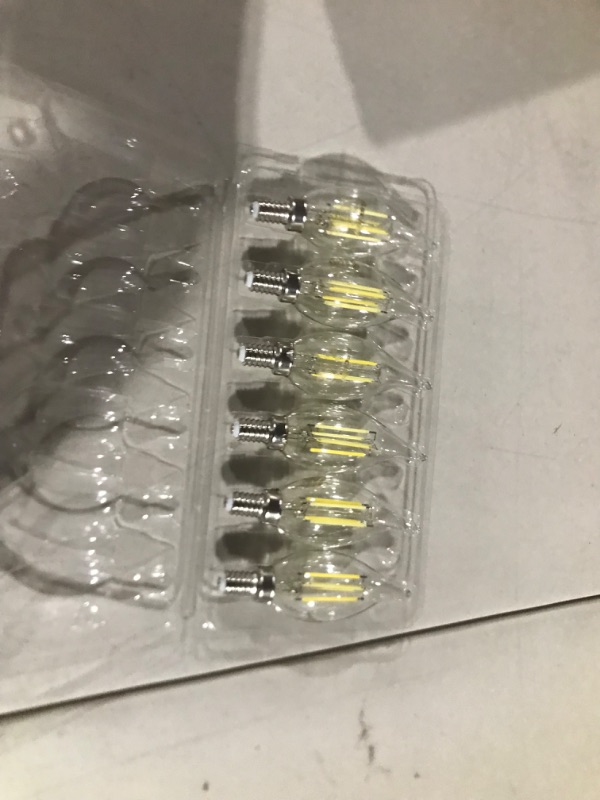 Photo 2 of Ascher E12 Pack Of 5 LED Classic Candelabra Clear Light Bulbs, 