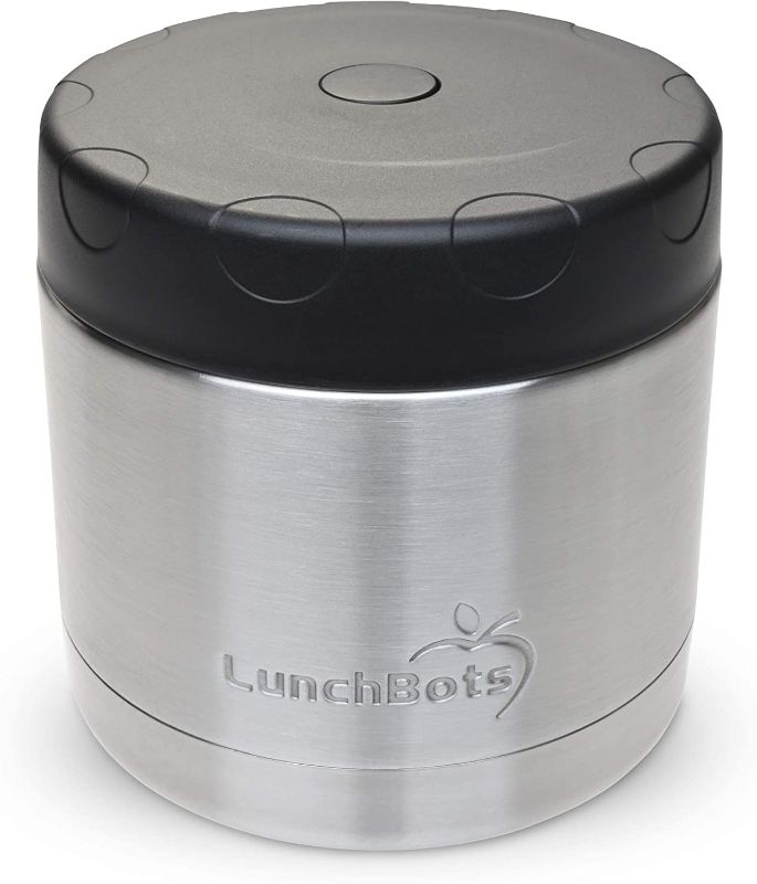 Photo 1 of 
LunchBots 16oz Thermal Stainless Steel Wide Mouth - Insulated Container With Vented Lid - Keeps Food Hot or Cold for Hours - Leak-Proof Portable Thermal Food Jar is Ideal for Soup - 16 ounce - Black