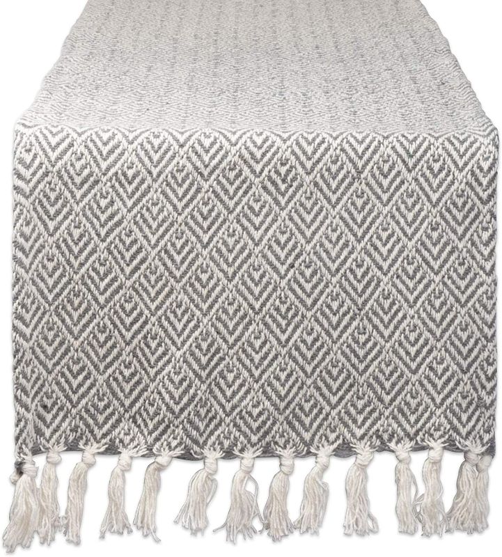 Photo 1 of DII Braided Farmhouse Table Runner, 15 x 72 inches, 1-Piece, Gray