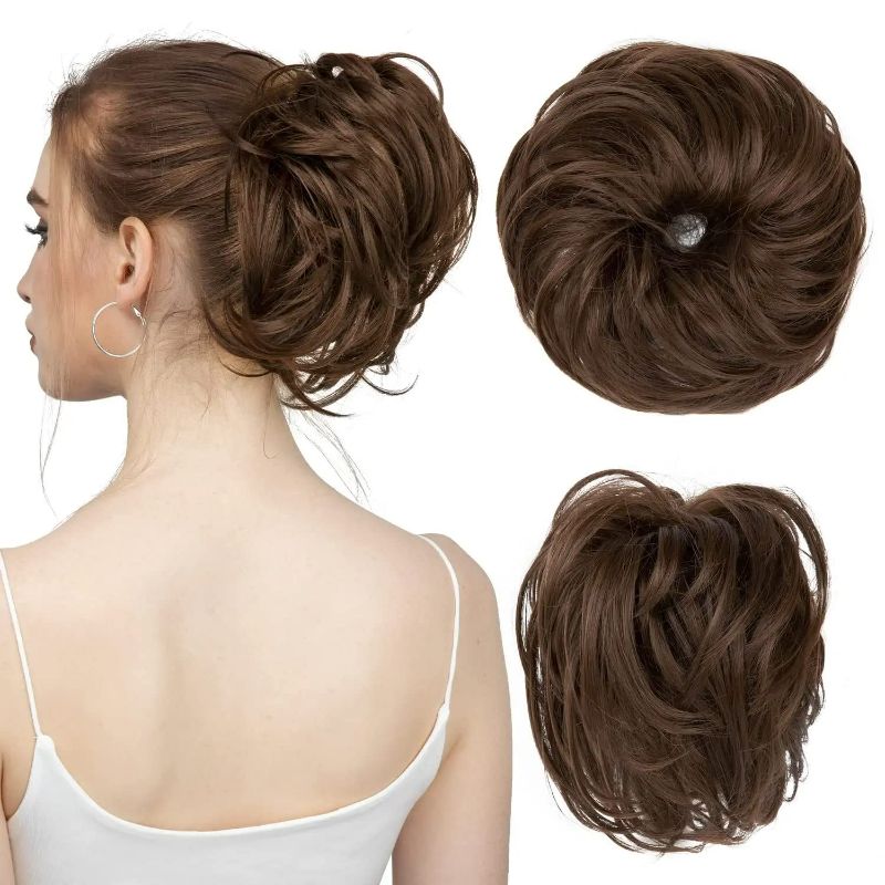 Photo 1 of  Messy Bun Hair Piece pack of 4 