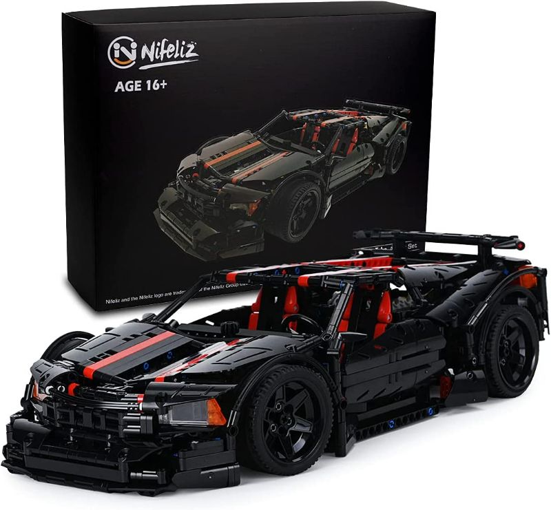 Photo 1 of Nifeliz Sports Car X19 MOC Technique Building Blocks and Engineering Toy, Adult Collectible Model Cars Kits to Build, 1:9 Scale Race Car Model (1814 Pieces)