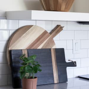 Photo 1 of Chloe and Cotton Acacia Wood 22.5 Inches Oversized Serving Board With Handle 22.64"L x 10.24"W x 0.98"Th
