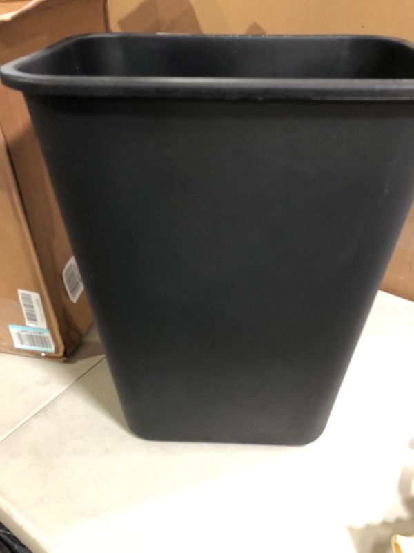 Photo 2 of AmazonCommercial 10 Gallon Commercial Office Wastebasket, Black, 1-Pack BLACK 10 GALLON 1 pack