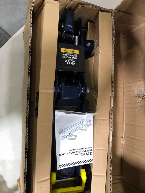 Photo 2 of TCE TCET825051 Torin Hydraulic Low Profile Trolley Service/Floor Jack with Single Piston Quick Lift Pump, 2.5 Ton (5,000 lb) Capacity, Blue