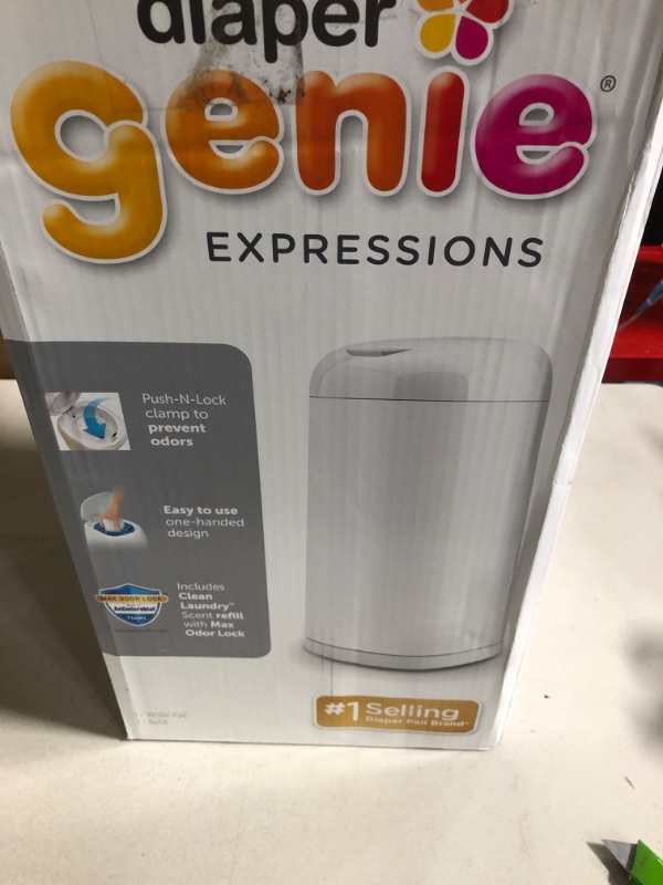 Photo 2 of Diaper Genie Expressions Diaper Pail With Starter Refill