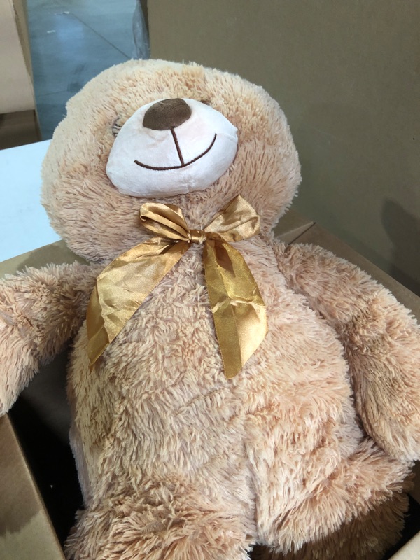 Photo 2 of MorisMos Giant Teddy Bear Stuffed Animal, Big Teddy Bear Life Size, 36in Large Teddy Bear Cuddly Soft for Baby Shower, Boys, Girls Beige