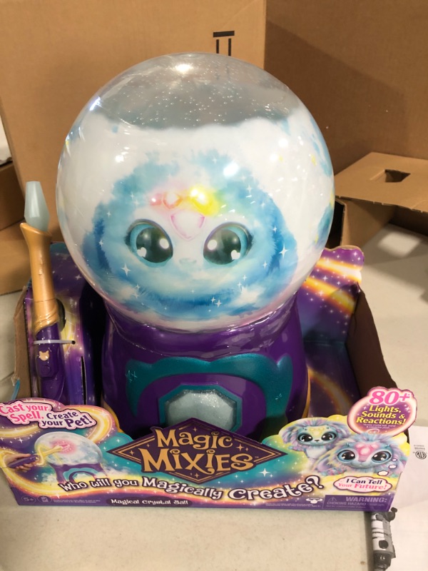 Photo 2 of Magic Mixies Magical Misting Crystal Ball with Interactive 8 inch Blue Plush Toy and 80+ Sounds and Reactions