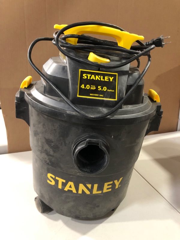 Photo 2 of [USED] Stanley SL18115P Wet/Dry Vacuum, 5 Gallon, 4 Horsepower, 4.0 HP AC, Black