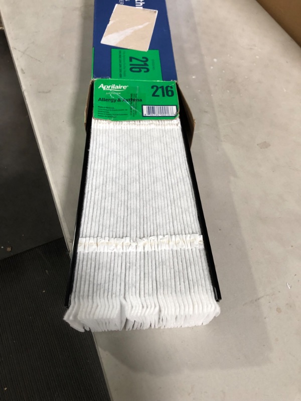 Photo 1 of AprilAire 216 Replacement Filter for AprilAire Whole House Air Purifiers - MERV 16, Allergy, Asthma, & Virus, 20x25x4 Air Filter (Pack of 1) 1 Count (Pack of 1)
