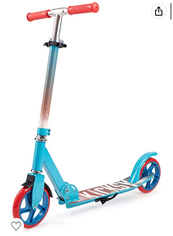 Photo 1 of Kicksy - Kick Scooter for Kids Ages 6-12 & Scooter for Teens 12 Years and Up- Big Wheel Scooter for Stability - 2 Wheel Scooter for Boys & Girls- Foldable Kick Scooter Adult - Up to 220 lbs