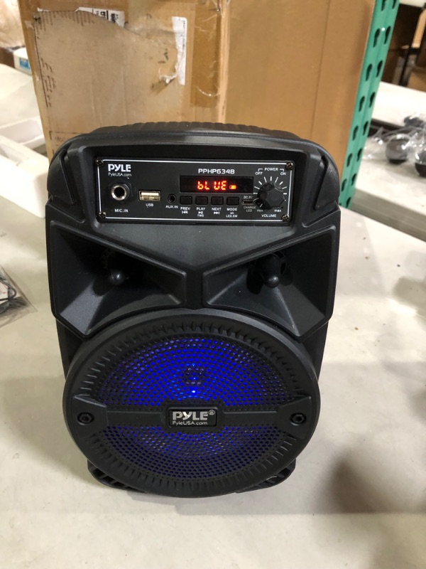 Photo 1 of Pyle Portable Bluetooth PA Speaker System - 240W Remote PPHP634B & -Pro Includes 15ft XLR Cable to 1/4'' Audio Connection, Connector, Black, 10.10in. x 5.00in. x 3.30in. (PDMIC58) Speaker System 240W + 15ft XLR Cable