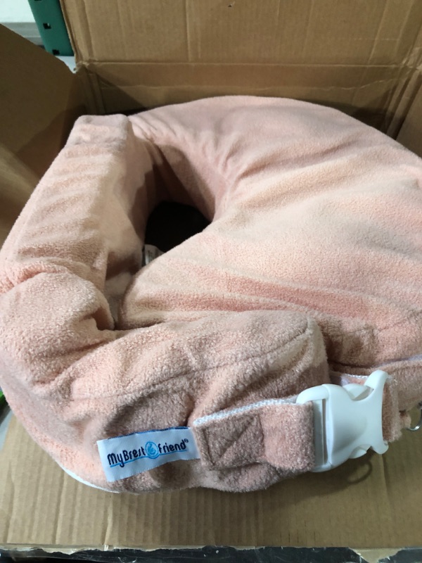 Photo 3 of My Brest Friend Deluxe Nursing Pillow for Breastfeeding & Bottle Feeding, Enhanced Posture Support, Double Straps & Removable Extra Soft Slipcover, Soft Rose Deluxe Soft Rose