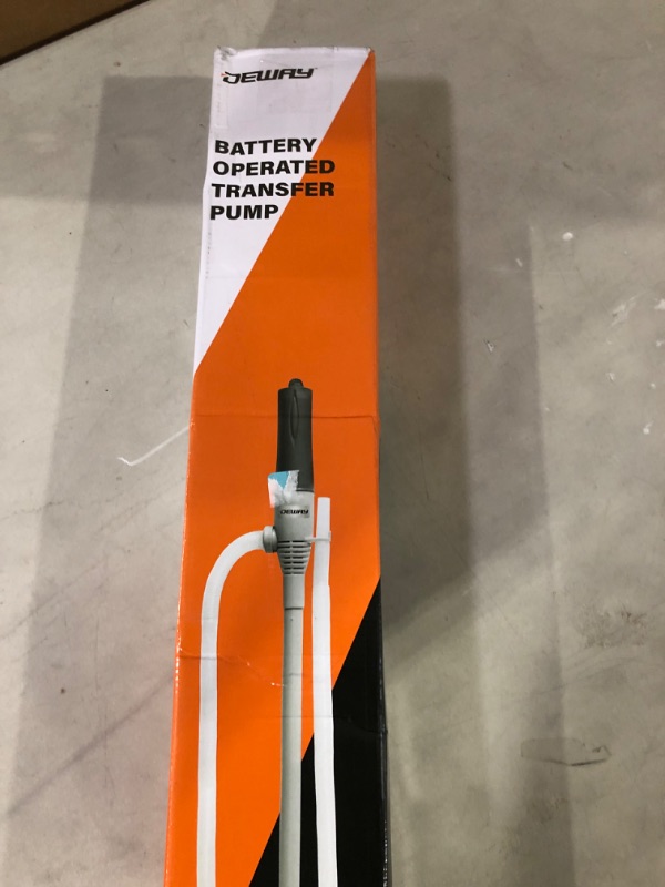 Photo 2 of DEWAY Automatic Fuel Transfer Pump - 3X More Powerful D Battery Powered, Extra Long Hose Fits All Size Cans, Portable Liquid Pump Transfers Gasoline, Water & More at 2.3 Gal/Minute