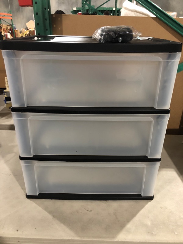 Photo 2 of  3 Tier Plastic Drawer Organizer with wheels unknown maker 