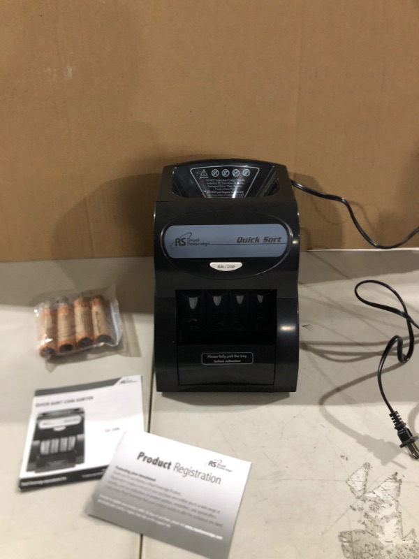 Photo 1 of Royal Sovereign Electric Coin Sorter, Patented Anti-Jam Technology, 1 Row of Coin Counting (QS-2AN)