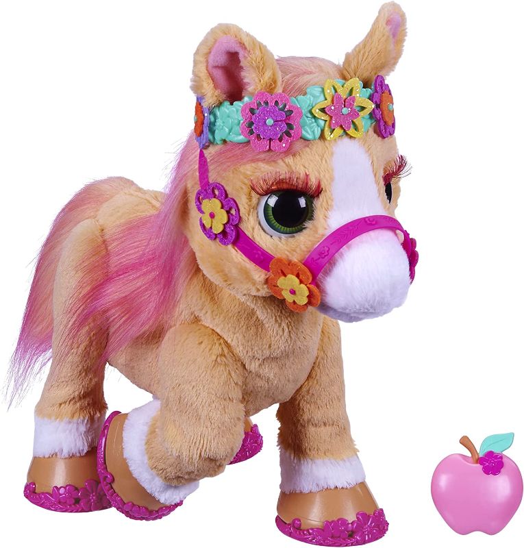 Photo 1 of FurReal Cinnamon, My Stylin’ Pony Toy, 14-Inch Electronic Pets, 80+ Sounds & Reactions, 26 Accessories 