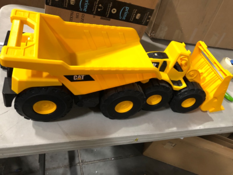 Photo 2 of Cat Construction Steel Toy Dump Truck, Yellow Steel Dump Truck, Steel Wheel Loader toy