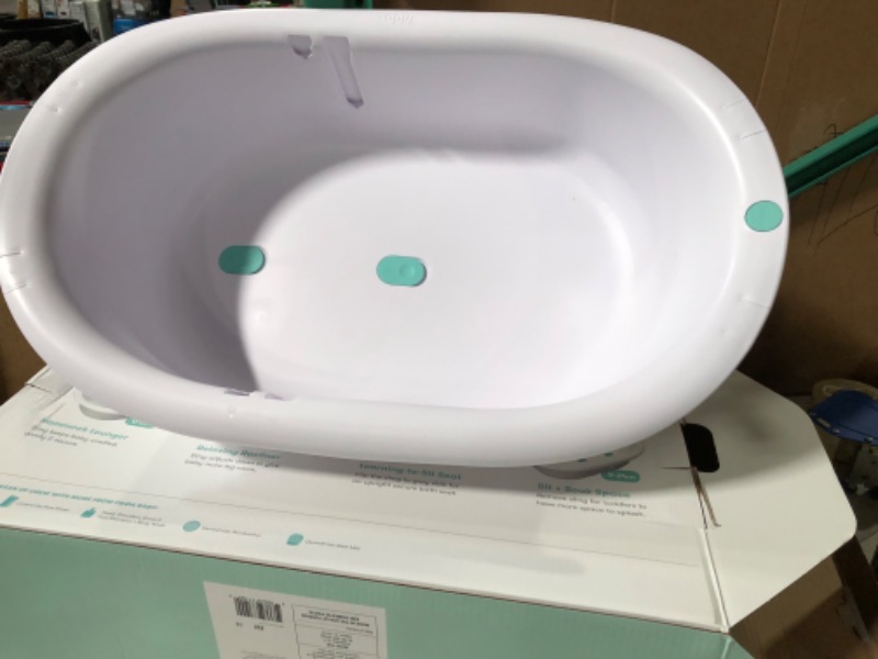 Photo 2 of 4-in-1 Grow-with-Me Bath Tub by Frida Baby Transforms Infant Bathtub to Toddler Bath Seat with Backrest for Assisted Sitting in Tub