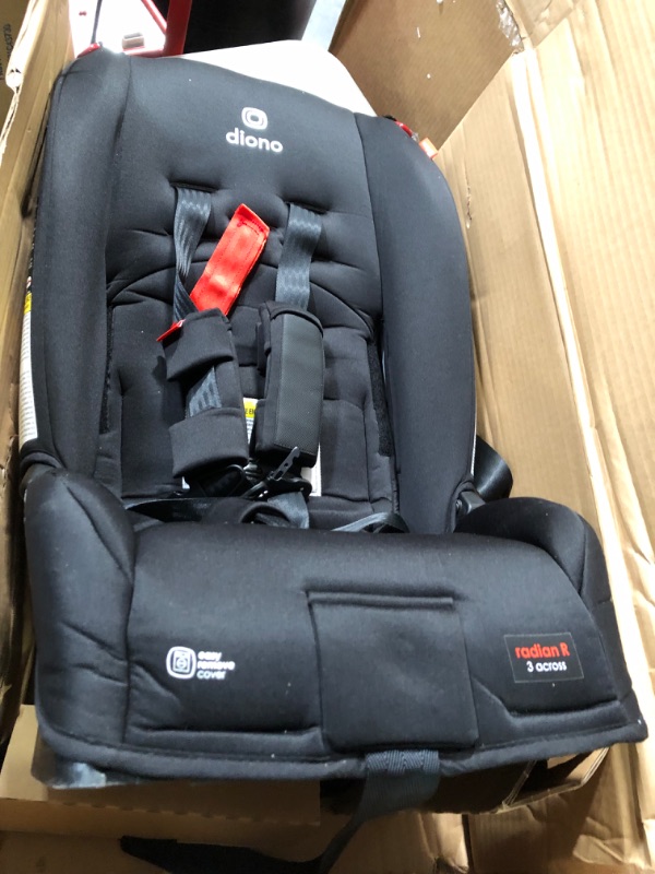 Photo 3 of Diono Radian 3R, 3-in-1 Convertible Car Seat, Rear Facing & Forward Facing, 10 Years 1 Car Seat, Slim Fit 3 Across, Jet Black Radian 3R Fits 3 Across Black Jet