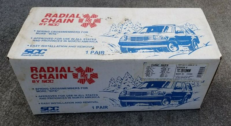 Photo 1 of 1 Pair SCC TC2512MM Cable Tire Traction Radial Chain LT Pick-UPS Vans 4WD's RV's