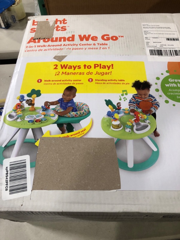 Photo 2 of Bright Starts Around We Go 2-in-1 Walk-Around Activity Center & Table, Tropic Cool