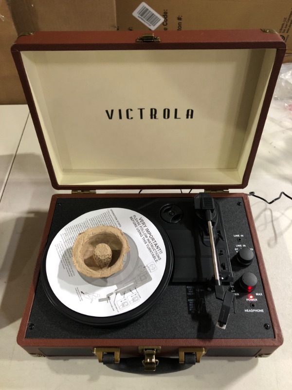 Photo 1 of Victrola Vintage 3-Speed Bluetooth Portable Suitcase Record Player with Built-in Speakers 