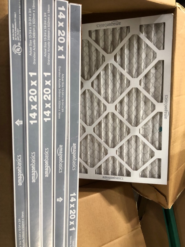 Photo 4 of Amazon Basics Merv 8 AC Furnace Air Filter - 14x20x1, 6-Pack,white 14x20x1 Merv 8