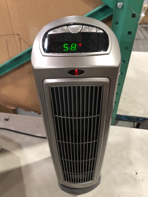 Photo 2 of New. - Tested - Lasko 1500W Digital Ceramic Space Heater with Remote, 755320, Silver