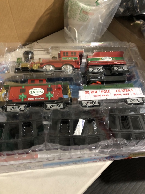 Photo 2 of Lionel North Pole Central Ready-to-Play Freight Set, Battery-powered Model Train Set with Remote Multi, 50 x 73" 50 x 73 in