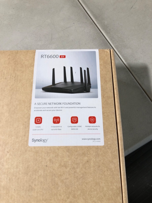 Photo 3 of Synology RT6600ax - Tri-Band 4x4 160MHz Wi-Fi router, 2.5Gbps Ethernet, VLAN segmentation, Multiple SSIDs, parental controls, Threat Prevention, VPN (US Version)