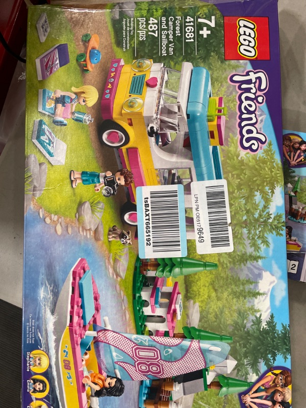 Photo 2 of LEGO Friends Forest Camper Van and Sailboat 41681 Building Kit; Forest Toy; New 2021 (487 Pieces) Frustration-Free Packaging