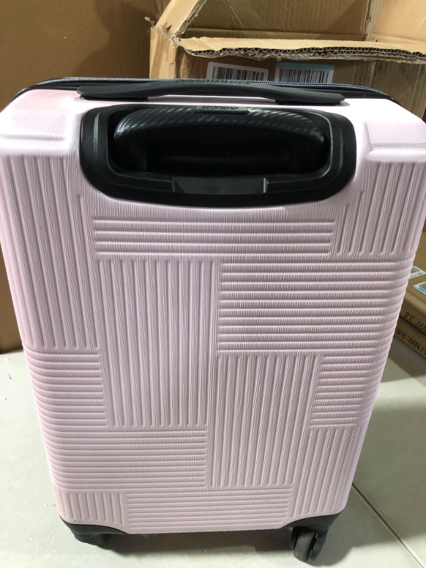 Photo 2 of American Tourister Stratum XLT Expandable Hardside Luggage with Spinner Wheels, Pink Blush, Carry-On 21-Inch Carry-On 21-Inch Pink Blush