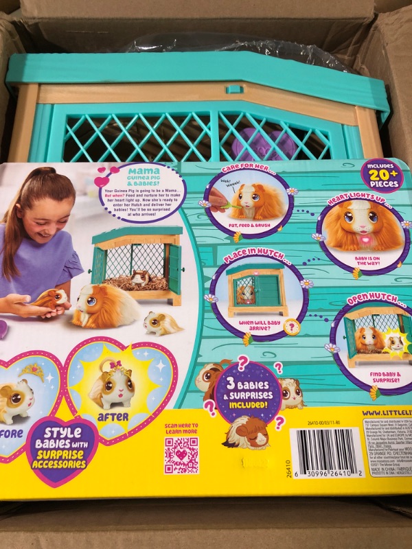 Photo 2 of Little Live Pets - Mama Surprise | Soft, Interactive Mama Guinea Pig and her Hutch, and her 3 Surprise Babies. 20+ Sounds & Reactions. for Kids Ages 4+, Multicolor, 7.8 x 11.93 x 11.38 inches