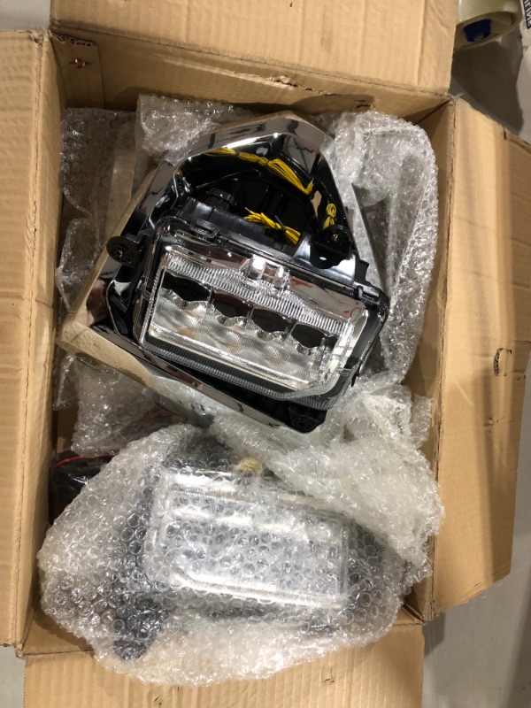 Photo 2 of  2019-2022 GMC Sierra 1500 LED Fog Lights with CHROME Bezels & Assembly Set