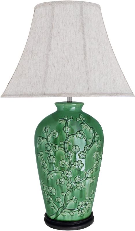 Photo 1 of Aspen Creative 33 1/2" High Traditional Ceramic Lamp, Green / Brown