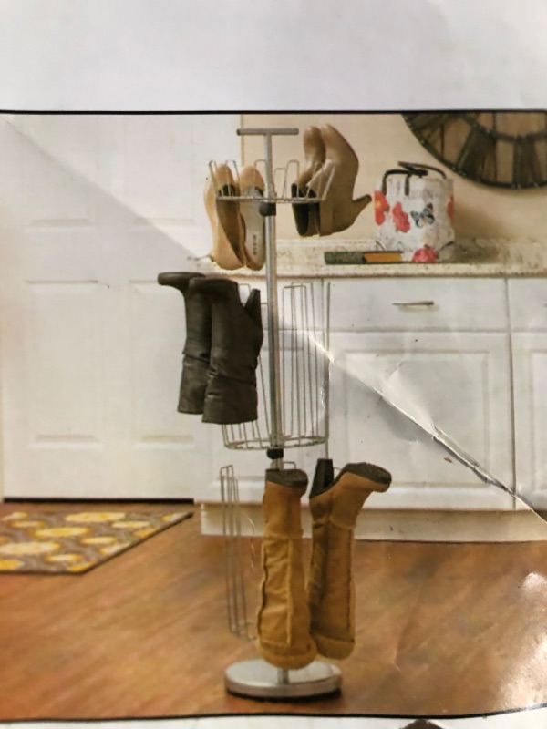 Photo 1 of 3-Tier Carousel Boot Tree Shoe Rack