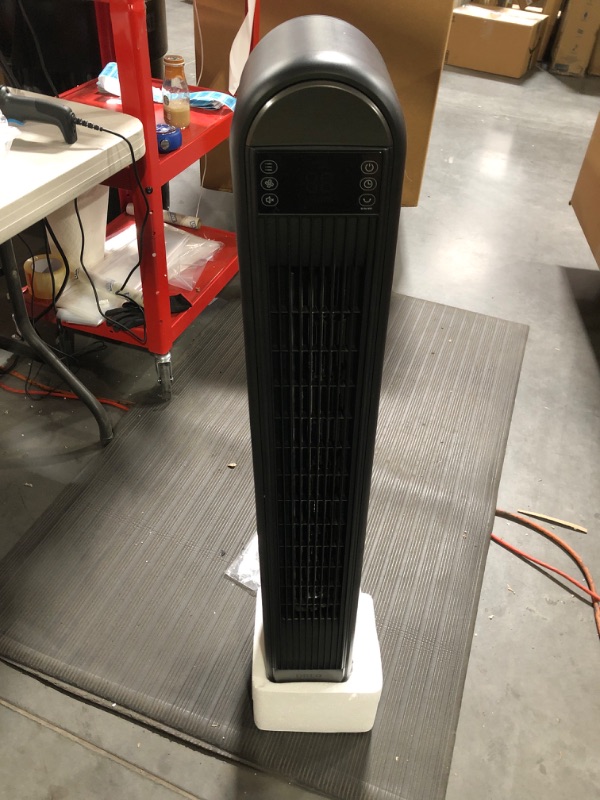 Photo 2 of (NOT FUNCTIONAL)Dreo Nomad One Tower Fan with Remote, 24ft/s Velocity Quiet Cooling Fan, 90° , Black, (DR-HTF007) Black Standard
