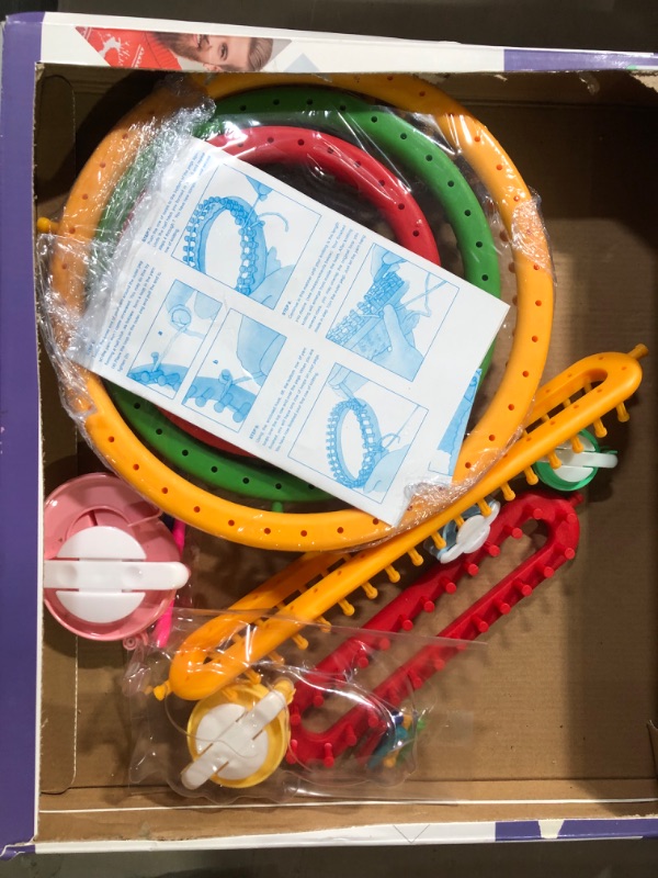Photo 1 of ALIMELT Round Knitting Loom Set Long Knitting Board Weave Loom Craft Yarn Kit DIY Tool Crochet Hooks Knitting Needles Hat Scarf Shawl Sweater Sock Blankets Knitter