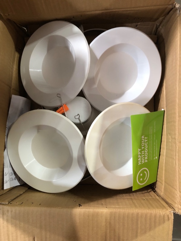 Photo 2 of [USED] Sunco Lighting 12 Pack 5/6 Inch LED Can Lights Retrofit Recessed Lighting, Selectable 2700K/3000K/3500K/4000K/5000K Dimmable, Smooth Trim, 13W=75W, 965 LM, Replacement Conversion Kit, UL Energy Star 5 Cct in One (2700k, 3000k, 3500k, 4000k, 5000k) 