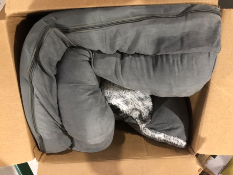 Photo 3 of [USED] Furhaven Orthopedic Pet Bed for Dogs and Cats -with Removable Washable Cover, Stone Gray, Jumbo (X-Large)