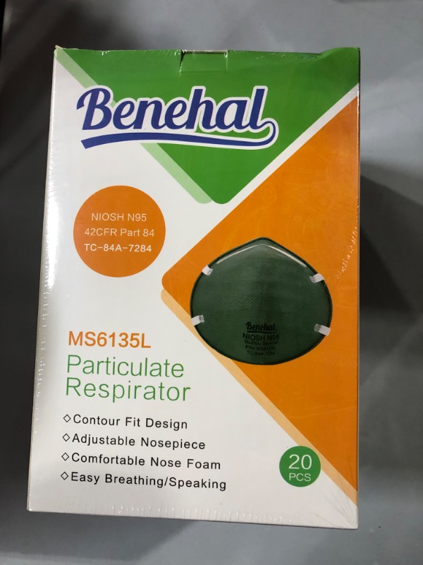 Photo 1 of Benehal particulate respirator, 50 piece non medical masks