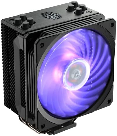 Photo 1 of Cooler Master Hyper 212 Black Edition RGB CPU Air Cooler, SF120R RGB Fan, Anodized Gun-Metal Black, Brushed Nickel Fins, 4 Copper Direct Contact Heat Pipes for AMD Ryzen AM4/Intel LGA1700/1200/1151