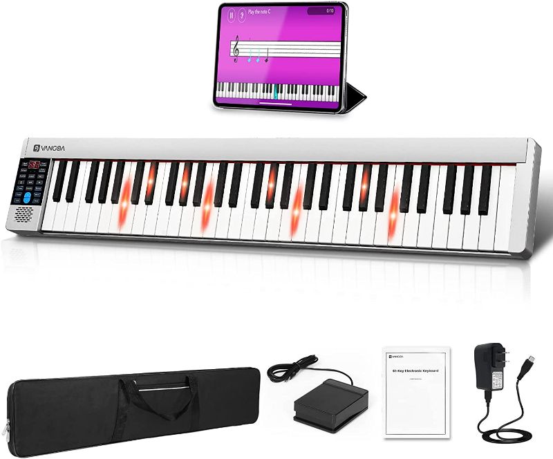 Photo 1 of 61 Key Keyboard Piano, Portable Electric Piano Keyboard 61-Key 