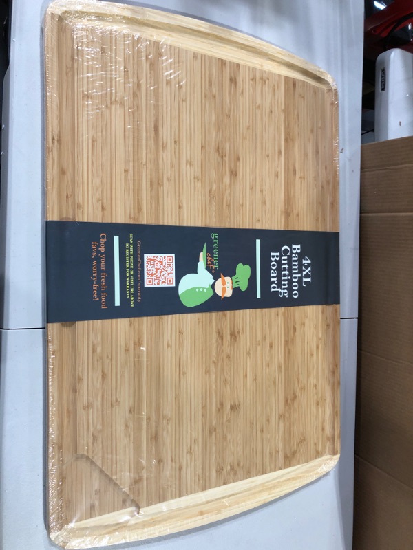 Photo 2 of 4XL Bamboo Butcher Block Cutting Board - Extra Large Cutting Boards for Kitchen 36 x 24 - Wood Countertop 24 x 36 Cutting Board - Wooden Extra Large Cutting Board 36 x 24 Butcher Block - Greener Chef 4XL - 36 x 24 Inches