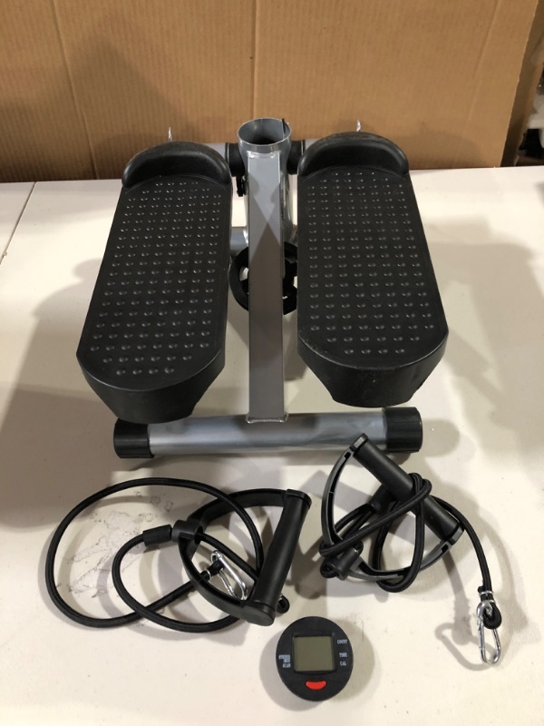 Photo 2 of BalanceFrom Adjustable Stepper Stepping Machine with Resistance Bands, Gray