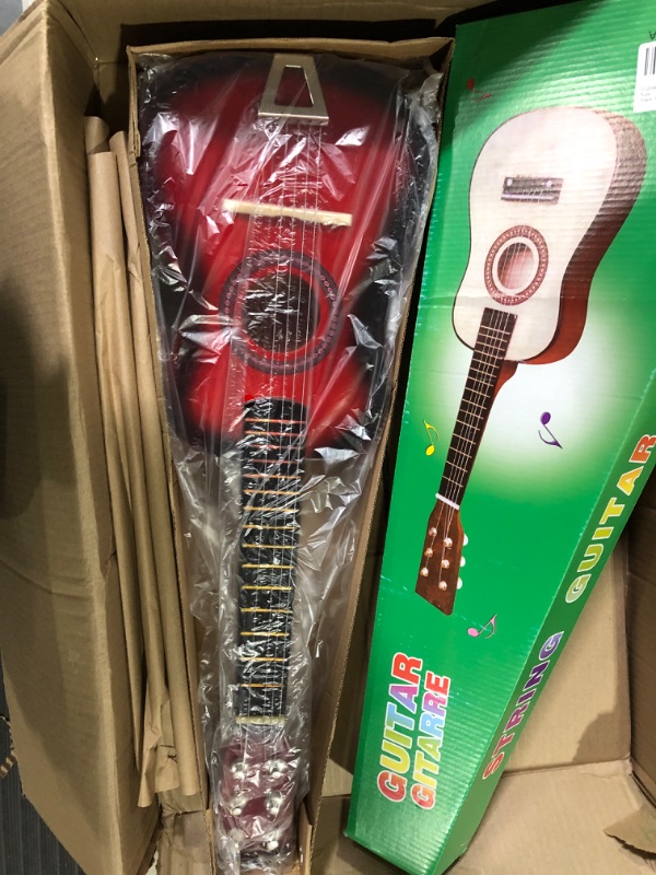 Photo 2 of Kids Guitar 23 Inch Kids Wooden Guitar 6 Strings Toy Ukulele Guitar for Kids 